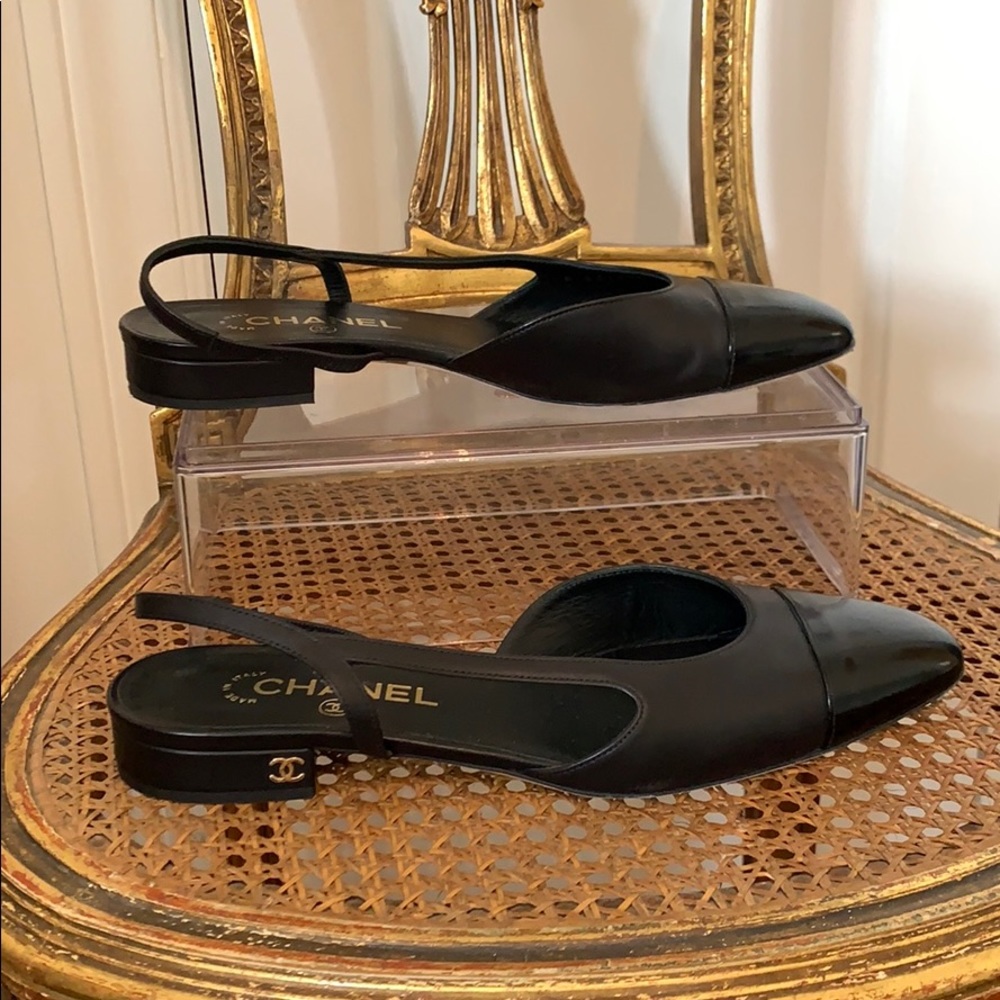 Chanel slingback flat